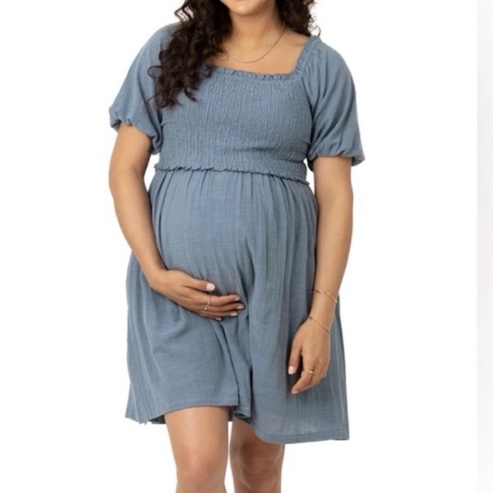 Kindred Bravely Madeline Smocked Nursing-Friendly Dress